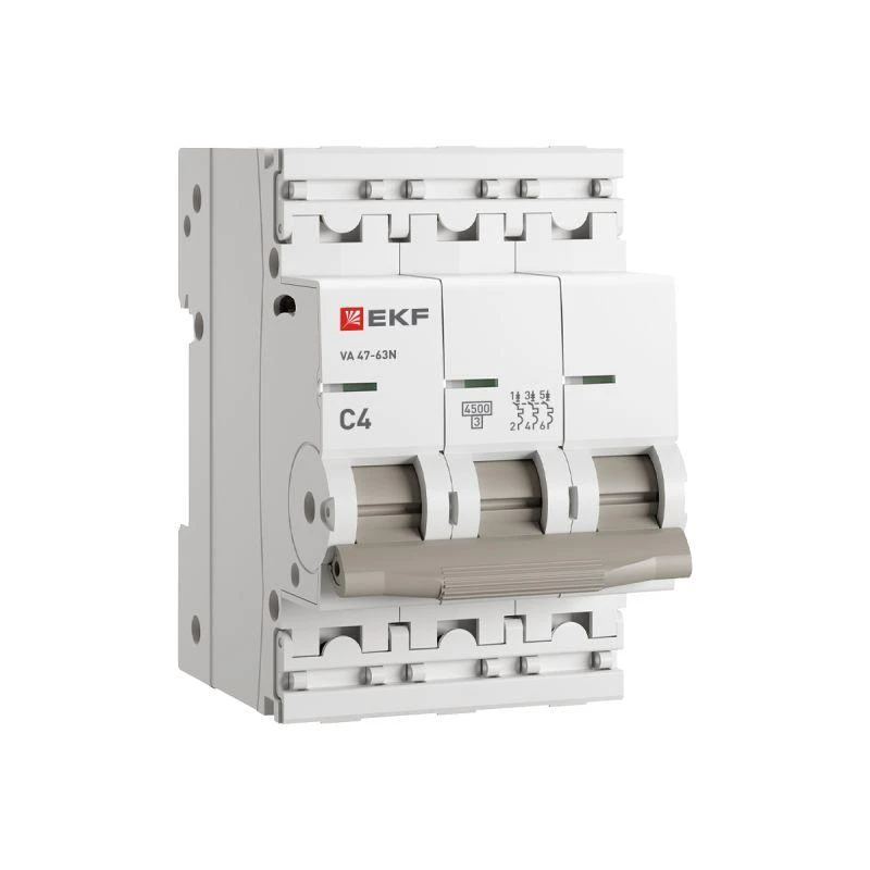 M634304C EKF | Выключатель автоматический 3п C 4А 4.5кА ВА 47-63N PROxima  