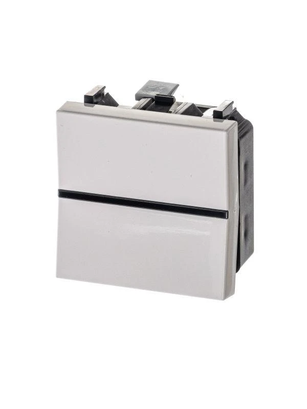 2CLA220100N1101 ABB | Выключатель 1-кл. 1п 2мод. СП Zenit 16А IP20 с клавишей механизм альп. бел.  