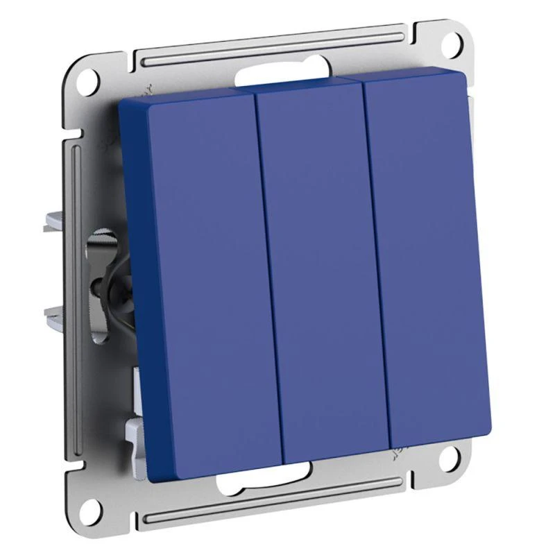 ATN001131 Systeme Electric | Выключатель 3-кл. AtlasDesign (сх. 1+1+1) 10AX механизм аквамарин SE 
