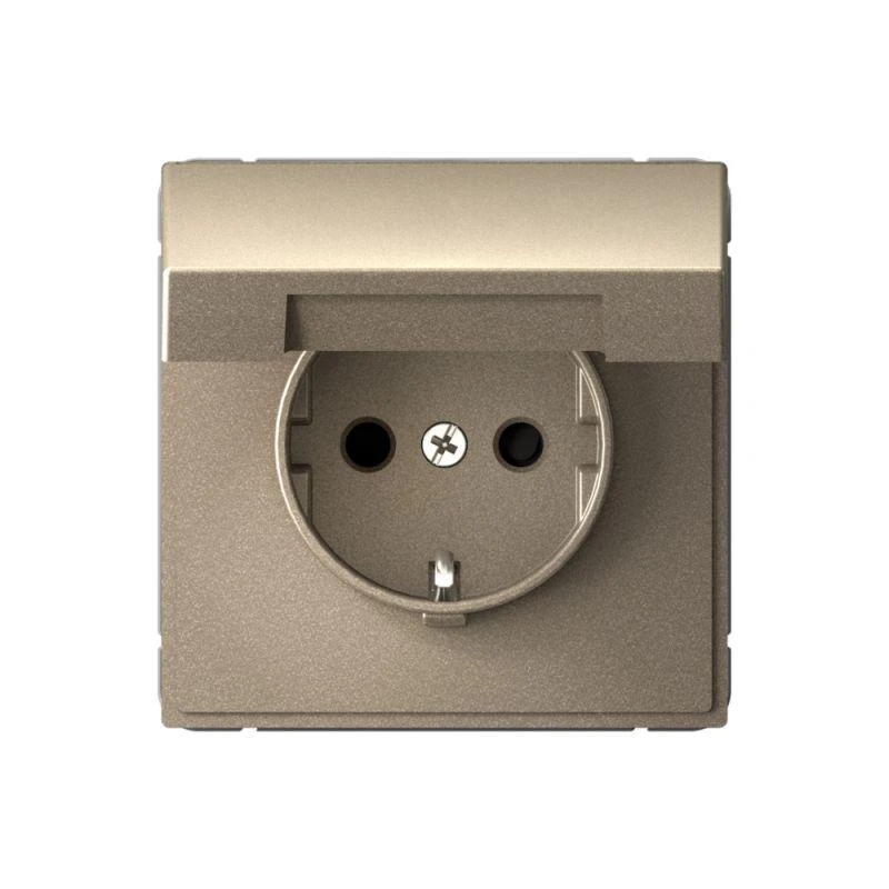 GAL000546 Systeme Electric | Розетка ArtGallery 16А IP20 с заземл. защ. шторки с крышкой механизм шампань SE 