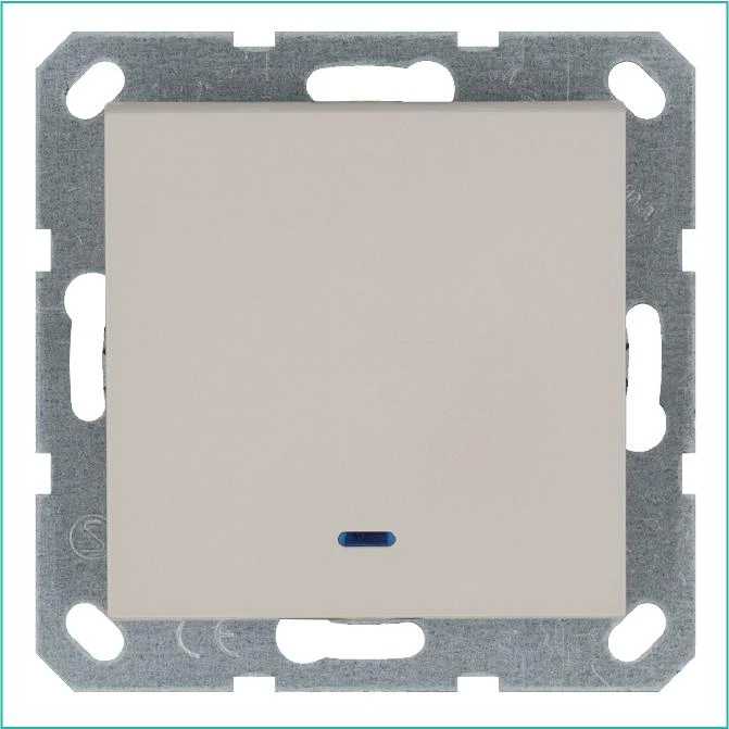 G3011NT Jasmart | Выключатель 1-кл. 10А IP20 с подсветкой механизм тауп  