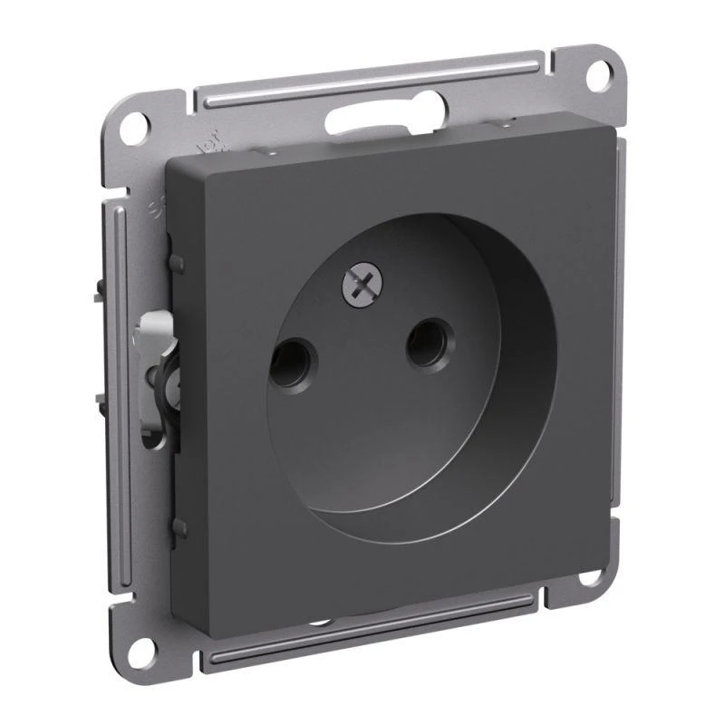 ATN001441 Systeme Electric | Розетка AtlasDesign 16А без заземл. без шторок механизм базальт SE 