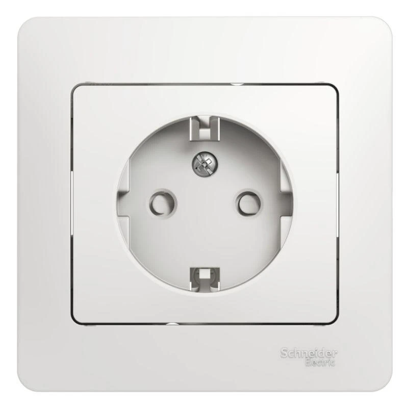 GSL000144 Systeme Electric | Розетка 1-м СП Glossa 16А IP20 с заземл. защ. шторки в сборе бел. SE 