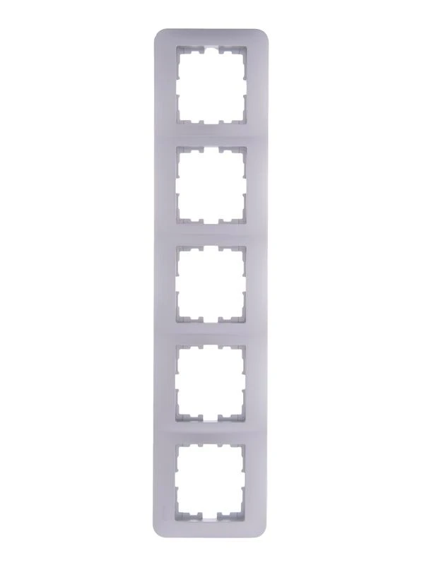 708-4300-150 LEZARD | Рамка 5-м Karina Life горизонт. матов. серебр.  