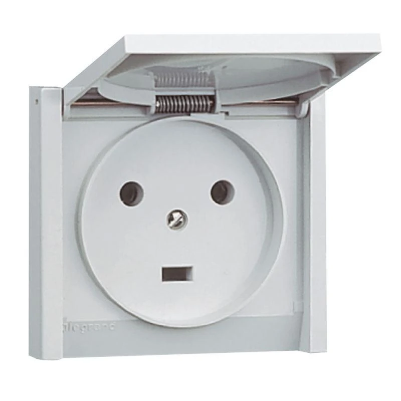 055703 Legrand | Розетка 1-м СП Plexo 20А IP44 230В 2P+E сер. Leg 