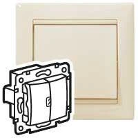 774345 Legrand | Выключатель 2-кл. СП Valena 10А IP31 250В с оранж. индикацией механизм сл. кость Leg 