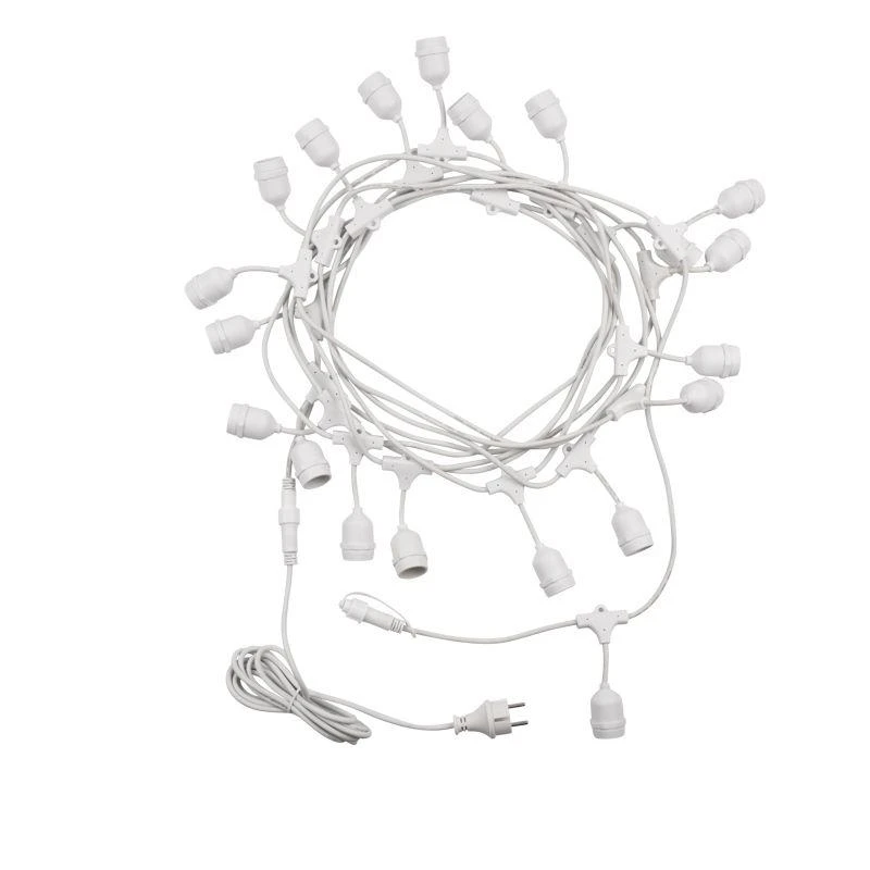 331-336 Neon-Night | Гирлянда "Белт Лайт" 10м шаг 50см 20 подвесных патронов 25Вт IP44 провод каучук бел.  