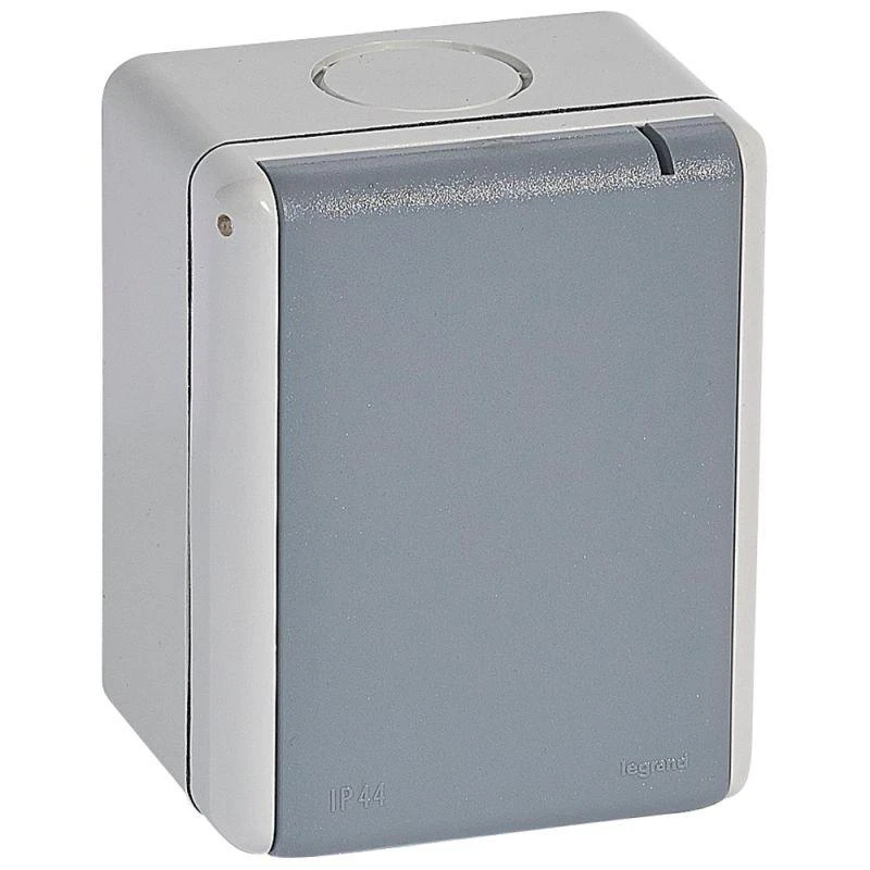 055875 Legrand | Розетка 1-м ОП Plexo 32А IP44 3P+E сер. Leg 