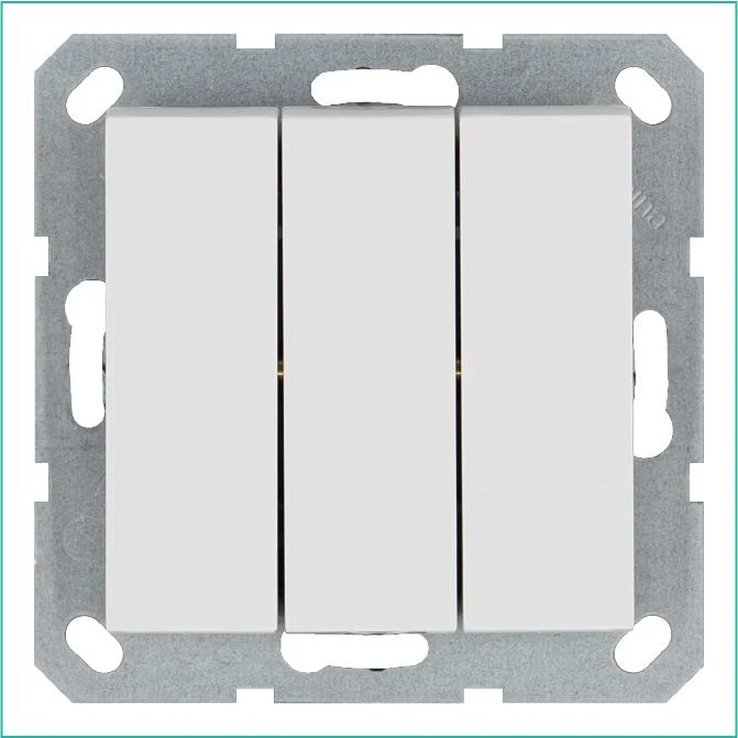 G3031W Jasmart | Выключатель 3-кл. 10А IP20 механизм бел. глянцевый  