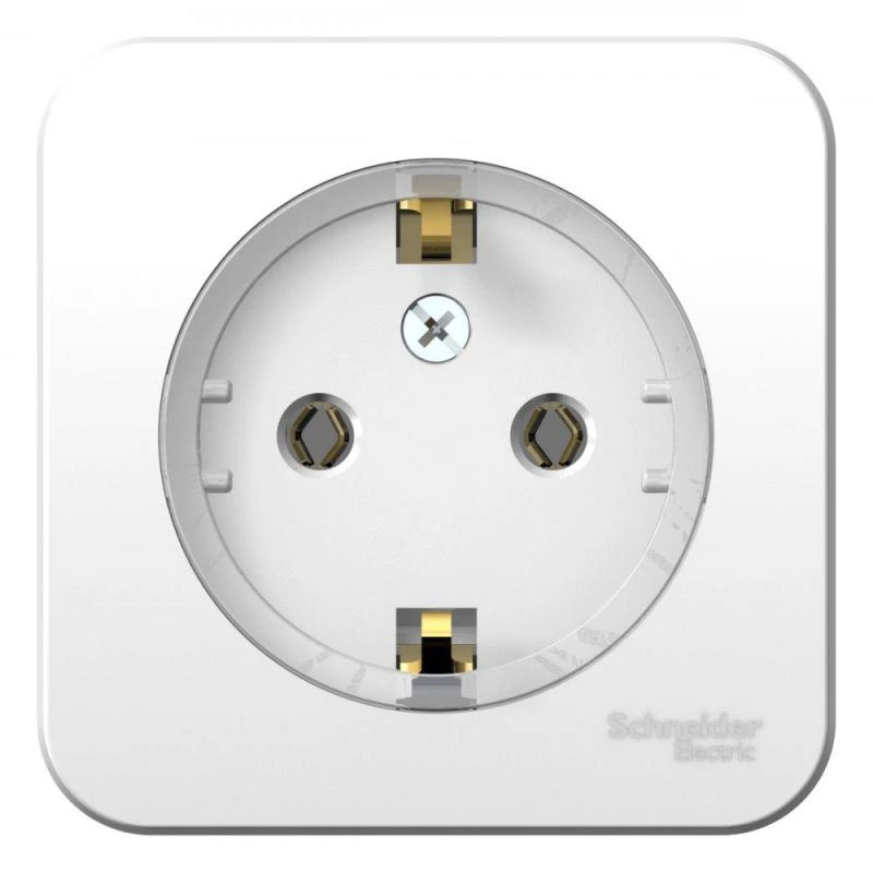 BLNRA110111 Systeme Electric | Розетка 1-м ОП Blanca 16А IP20 250В с заземл. без защ. шторок с изолир. пластиной (компакт) бел. SE 