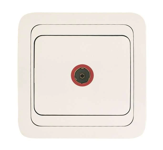 12007 Makel | Розетка телевизионная TV 1-м СП Mimoza 16А IP20 бел./бел.  