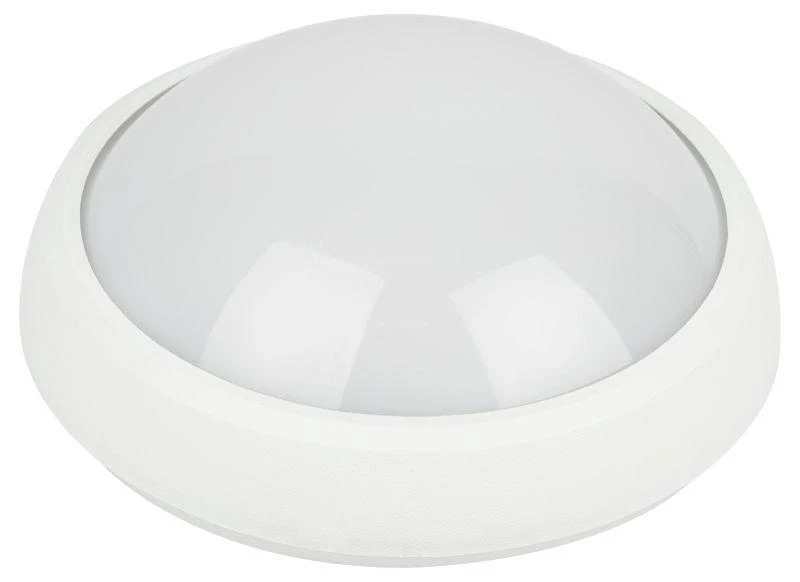 Б0036398 Эра | Светильник светодиодный SPB-1-12-MWS (W) IP54 12Вт 4000К 960лм круг 180х98 бел. с датч. движ.  