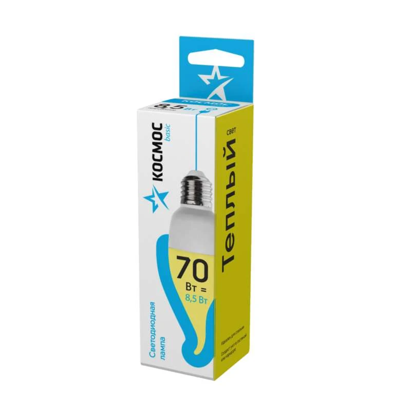 LkecLED8.5wCWE2730 КОСМОС | Лампа светодиодная CW 8.5Вт 220В E27 3000К  