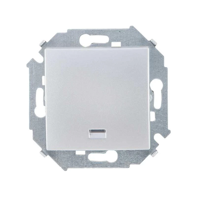 1591150-038 Simon | Выключатель одноклавишный кнопочный с пиктограммой 16А 250В винт. зажим графит  