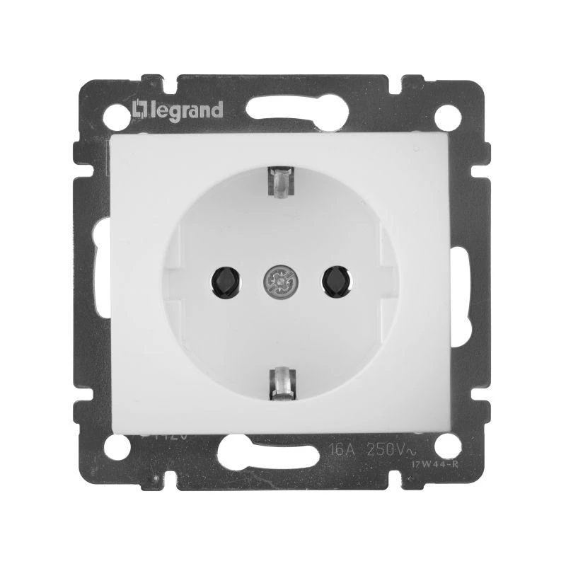 Legrand  | Розетка 1-м СП Valena 16А IP21 с заземл. на винтах механизм бел. Leg 774420
