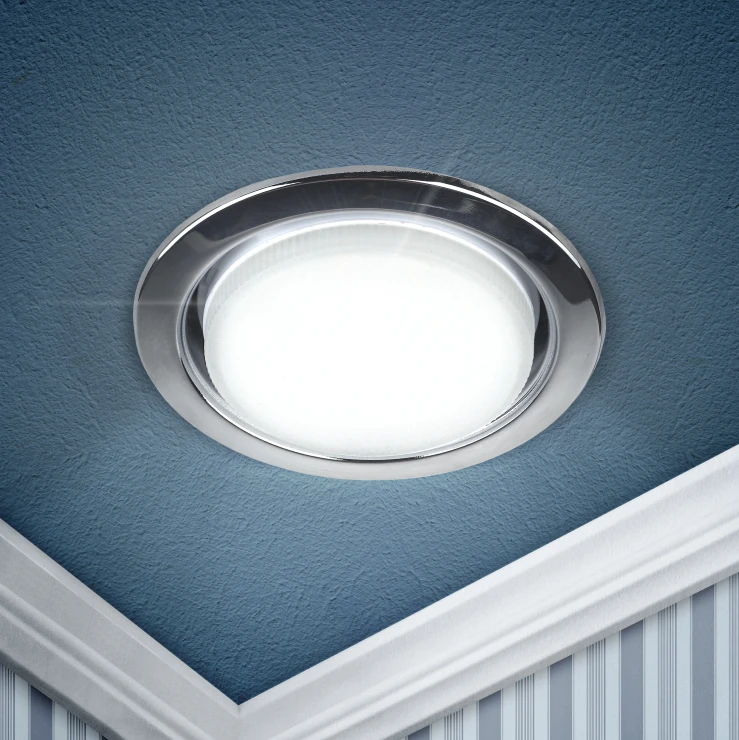 Б0048948 Эра | Светильник под GX53 13Вт 220В хром (уп.10шт) KL35 CН-10 /1 ЭРА 