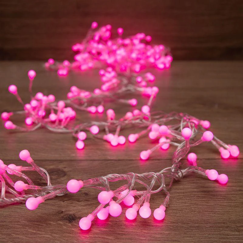 303-607 Neon-Night | Гирлянда светодиодная "Мишура LED" 3м 288LED роз. 18Вт 220-240В IP20 провод ПВХ прозр.  