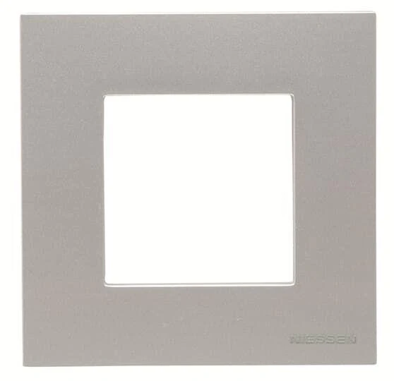 Рамка 1-постовая 2-мод. базовая Zenit серебр. ABB 2CLA227110N1301