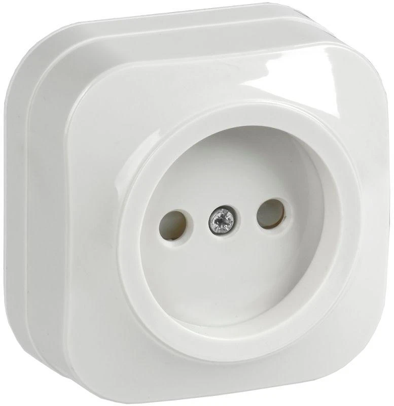 ERH13-K01-10 IEK | Розетка 1-м ОП GLORY РСш20-2-ХБ 10А без заземл. защ. шторки бел.  