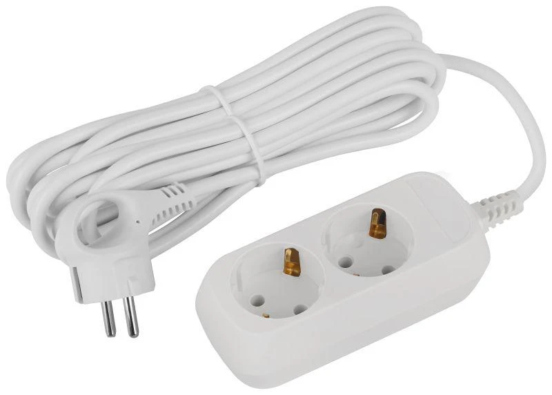 Б0065014 Эра | Удлинитель электрический UDL-16-250-E Greenline 2 розетки с заземлением 5м ПВС 3х1кв.мм  