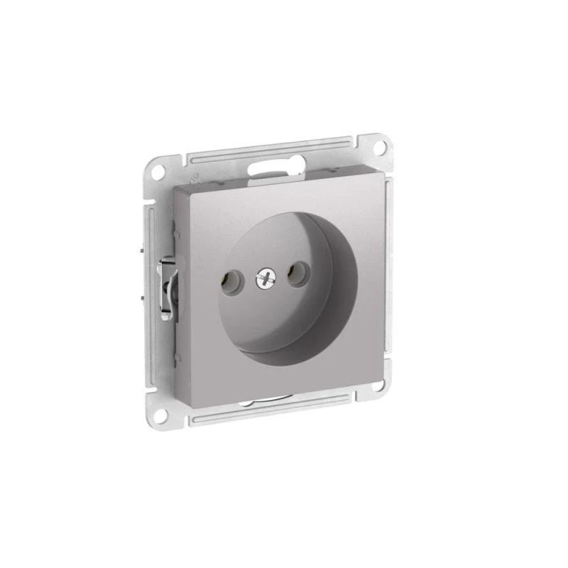 ATN000341S Systeme Electric | Розетка AtlasDesign 16А без заземл. без шторок быстрозажим. клем. механизм алюм. SE 