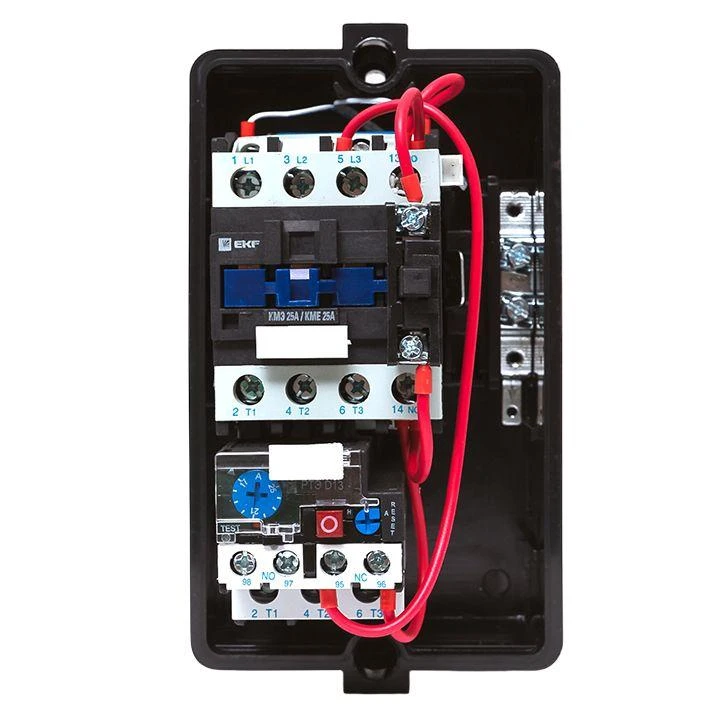 ctrp-r-25-230v-led EKF | Пускатель магнитный КМЭ 25А 230В с РТЭ и индикатором PROxima в корп. IP65   ctrp-r-25-230v-led изображение