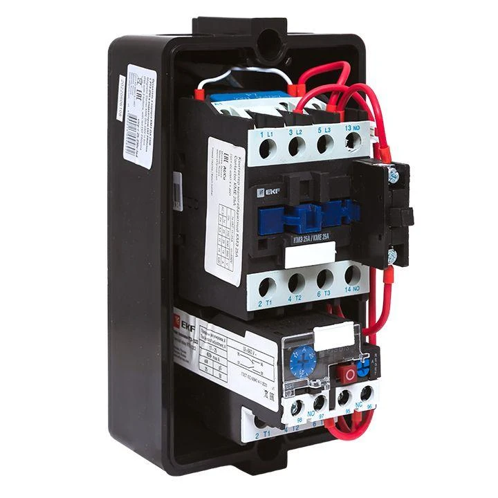 ctrp-r-25-230v-led EKF | Пускатель магнитный КМЭ 25А 230В с РТЭ и индикатором PROxima в корп. IP65   ctrp-r-25-230v-led изображение