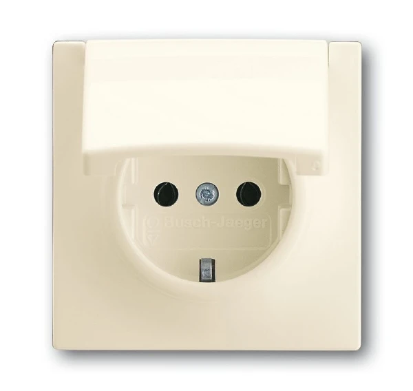 2CKA002018A1488 ABB | Розетка 1-м СП 1мод. Impuls 16А IP21 250В Schuko с крышкой сл. кость  