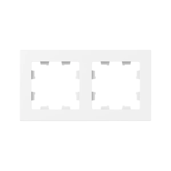 UP1-FPW-02 EKF | Рамка 2-м Эпика пластик бел.  