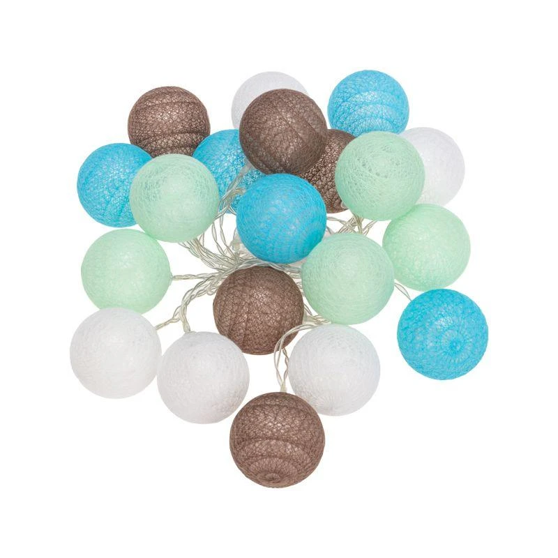 303-086 Neon-Night | Гирлянда светодиодная "Тайские фонарики "Северное сияние" 3.5м 20LED тепл. бел. 1Вт IP20 провод ПВХ прозр. элементы питания 2хAA (не в компл.)  