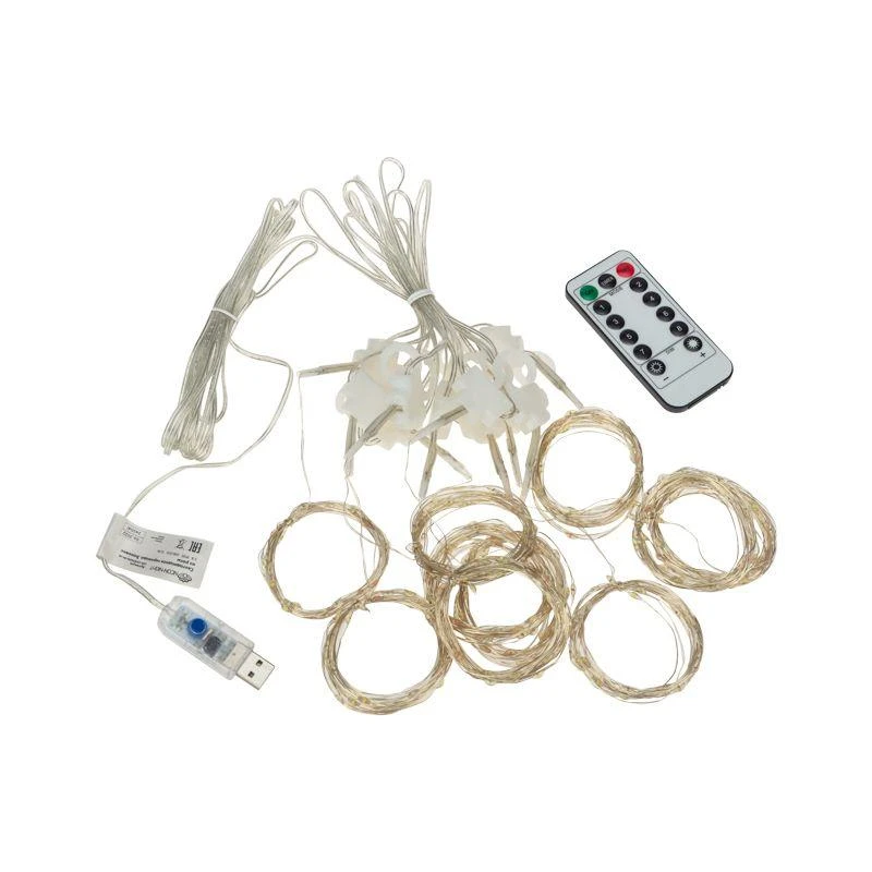 315-984 Neon-Night | Гирлянда светодиодная "Роса "Светодиодный дождь" 3х3м 12Вт IP20 USB+пульт управления  