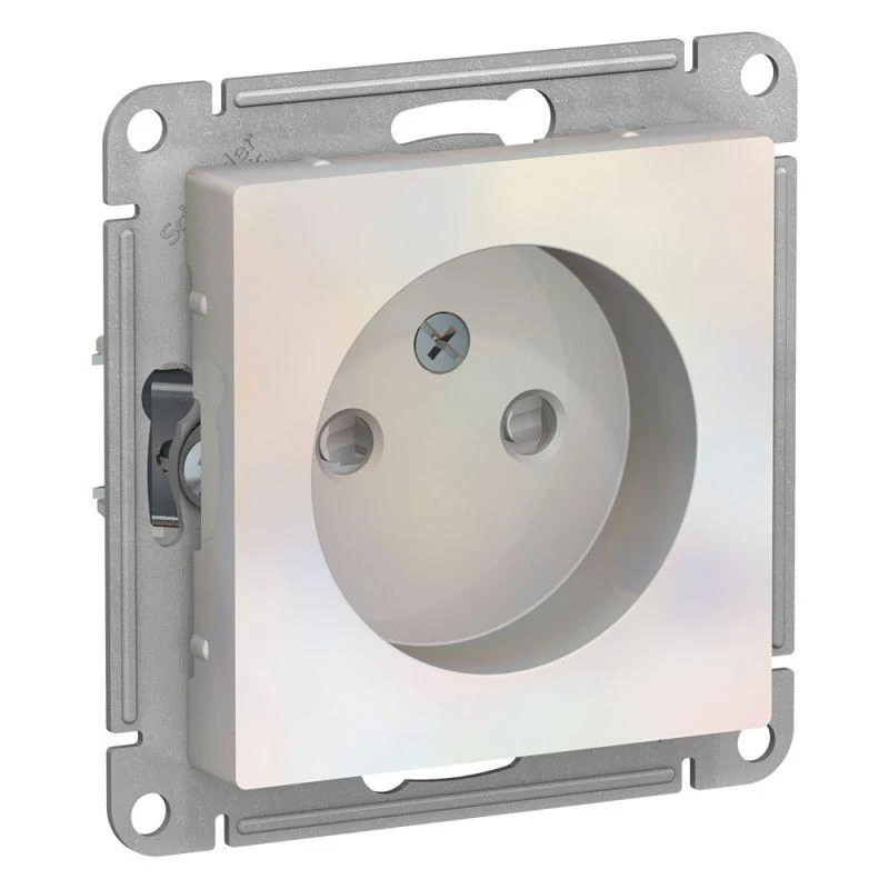 ATN000449 Systeme Electric | Розетка 1-м СП AtlasDesign 16А IP20 без заземл. защ. шторки механизм жемчуж. SE 