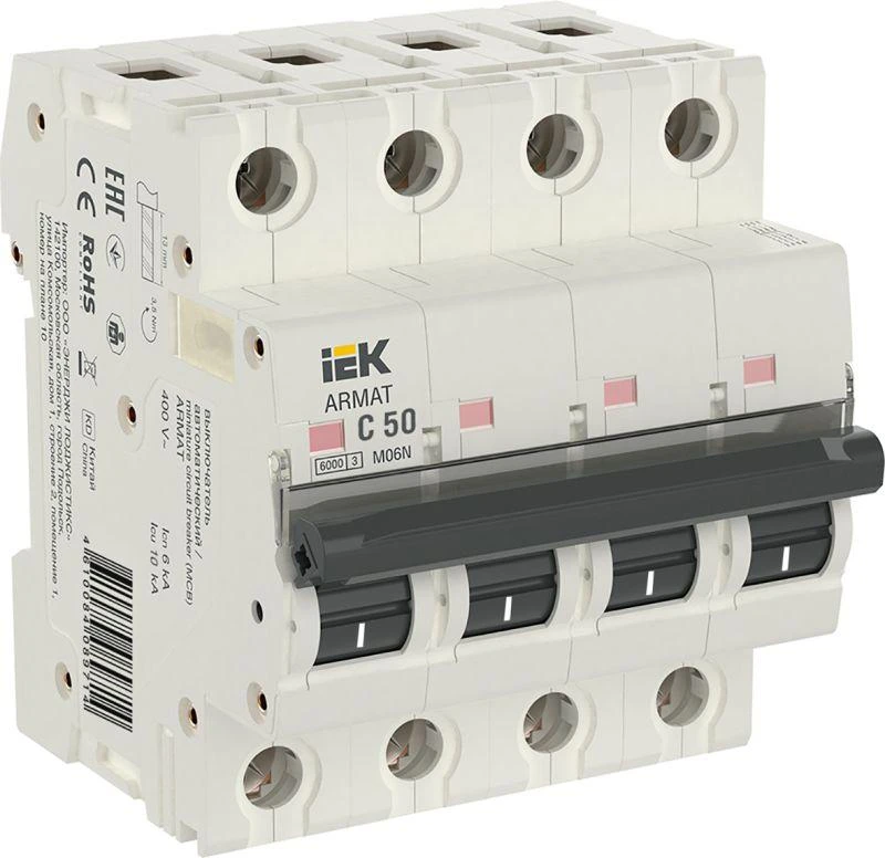 AR-M06N-4-C050 IEK | Выключатель автоматический модульный 4п C 50А M06N ARMAT  