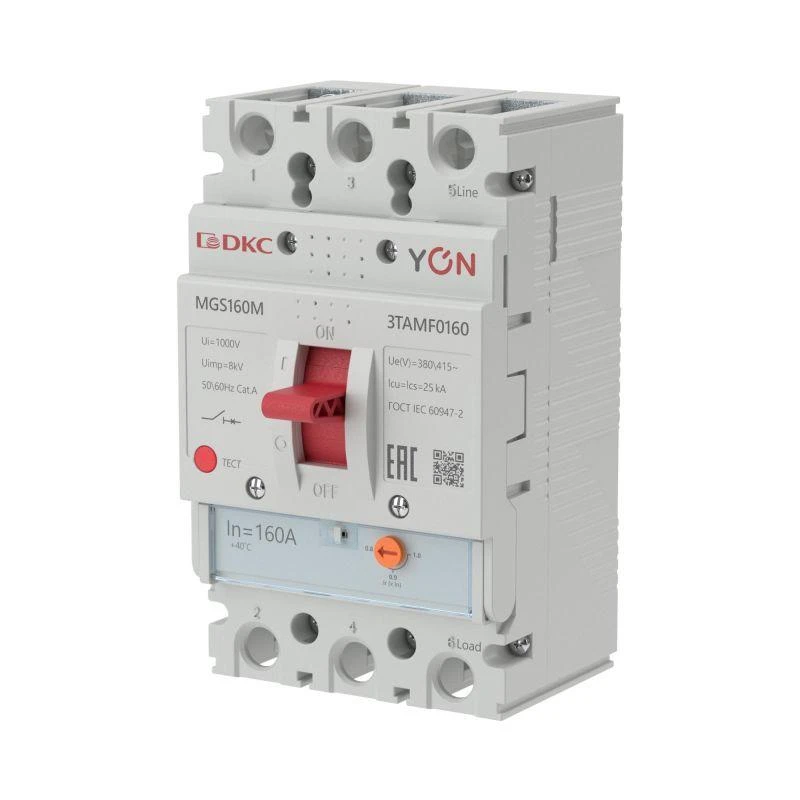 MGS160M-3TAMF0160 YON (группа DKC) | Выключатель автоматический MGS160 3P 128-160A 25kA YON 