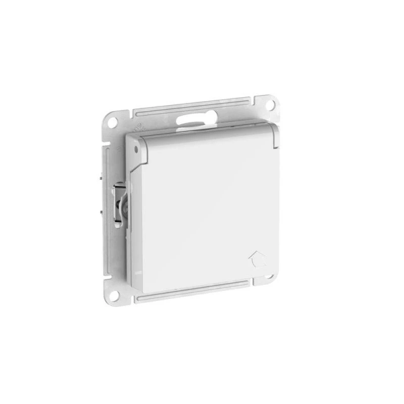 ATN000146S Systeme Electric | Розетка AtlasDesign 16А IP20 с заземл. защ. шторки с крышкой быстрозажим. клем. механизм бел. SE 