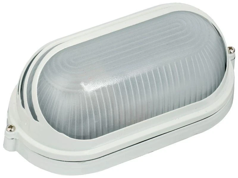 IEK  | Светильник НПП 1407 60Вт E27 IP54 бел. овал ресничка  LNPP0-1407-1-060-K01