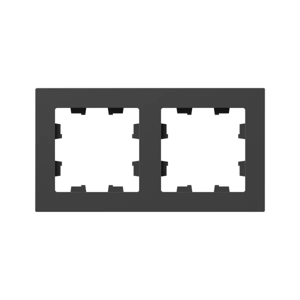 UP1-FPB-02 EKF | Рамка 2-м Эпика пластик черн.  