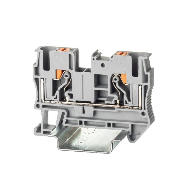 VPR-6-GY DKC | Клемма проходная зажим push-in 2 точки подключения 6кв.мм сер.  