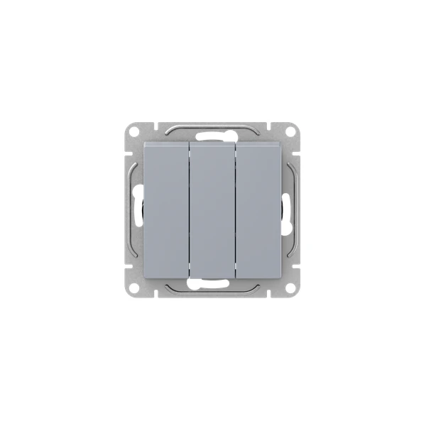 UP1-SWA-31 EKF | Выключатель 3-кл. СП Эпика механизм алюм.  