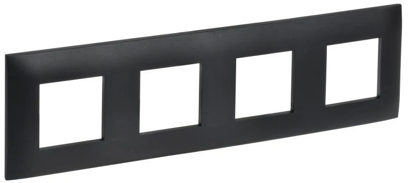 IEK  | Рамка 4-м SKANDY SK-F04Bl черн.  SK-M42-K02