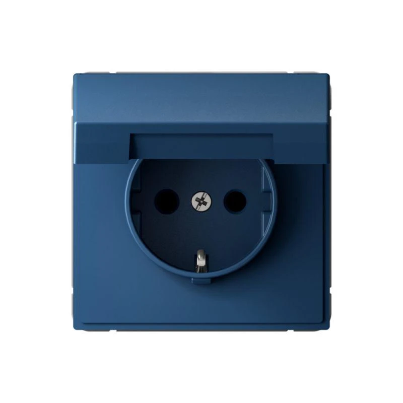 GAL001146 Systeme Electric | Розетка ArtGallery 16А IP20 с заземл. защ. шторки с крышкой механизм аквамарин SE 