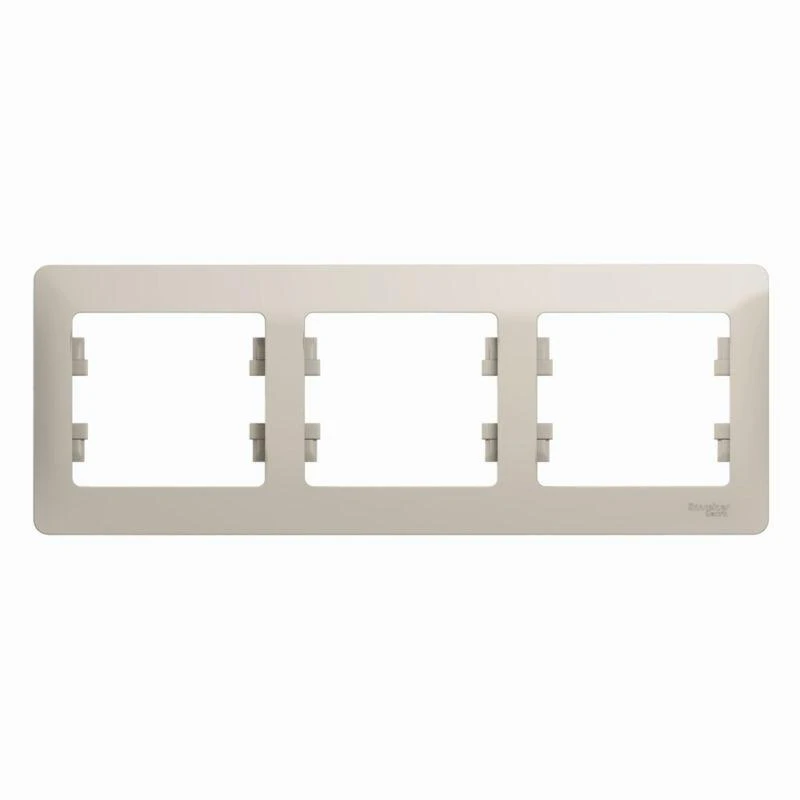 GSL000903 Systeme Electric | Рамка 3-м Glossa горизонт. молоч. SE 