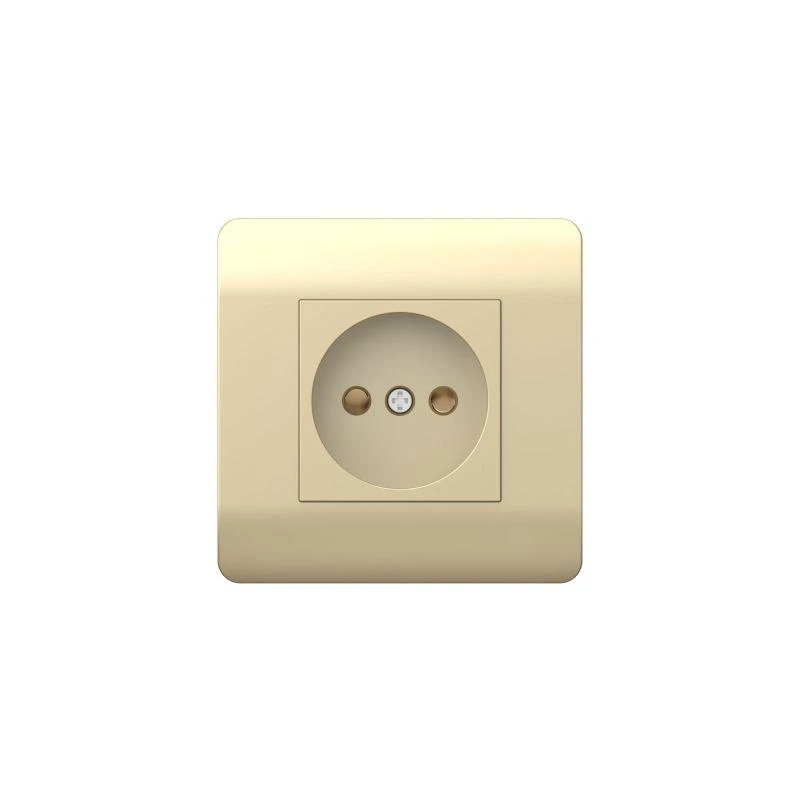 431408 CHINT | Розетка NEW3-E 16А без заземл. защ. шторки шампань  