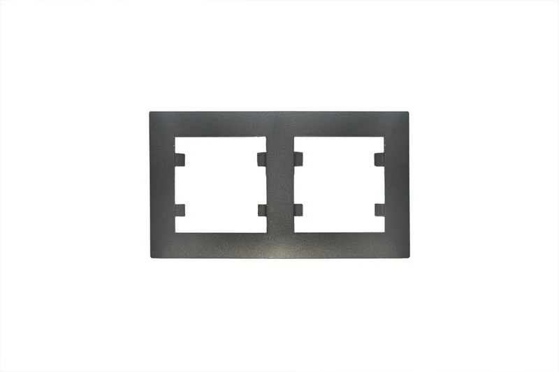 88050702 Makel | Рамка 2-м Karea RIZZ STAR дым. металлик  