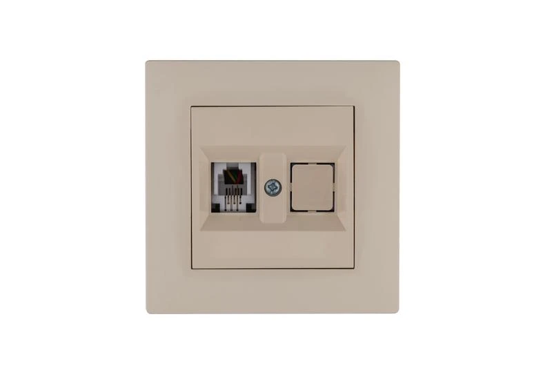Розетка компьютерная CAT 5+гнездо Karea RIZZ крем Makel 88010035