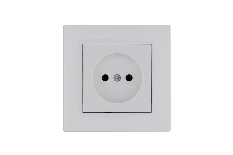88001022 Makel | Розетка 1-м Karea RIZZ без заземл. бел.  