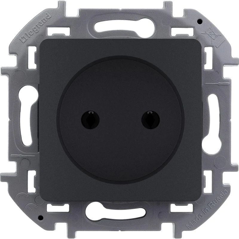 673713 Inspiria(группа Legrand) | Розетка 1-м СП Inspiria 16А IP20 250В 2P механизм антрацит Leg 