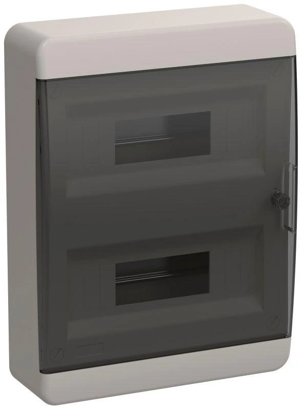 Корпус ЩРН-П-24 TEKFOR IP41 черн. прозр. дверь пластик. IEK TF5-KP12-N-24-41-K01-K03