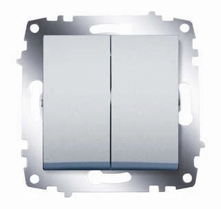 Выключатель 2-кл. 1мод. СП Cosmo 10А IP20 механизм алюм. ABB 619-011000-202