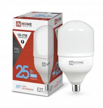 4690612031064 IN HOME | Лампа светодиодная высокомощная LED-HP-PRO 25Вт цилиндр 6500К холод. бел. E27 2380лм 230В  